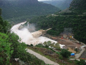 Apertura della diga di Preda'e Othoni (sul fiume Cedrino)